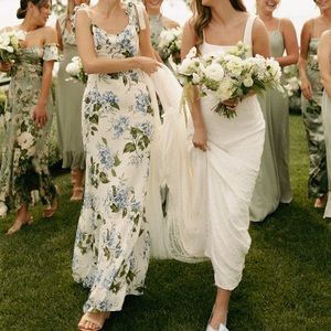 Reformation “Jasen” dress in color “Riviera”, Size 4